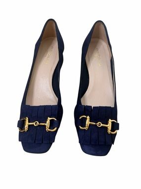 ESIBIUSI MILANO Nave Suede Pumps from Italy .